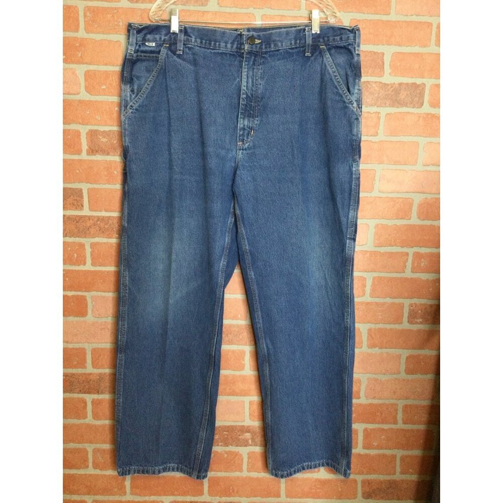 Carhartt FR Relaxed Fit Blue Denim Work Pants Caroenter Jeans 42x32